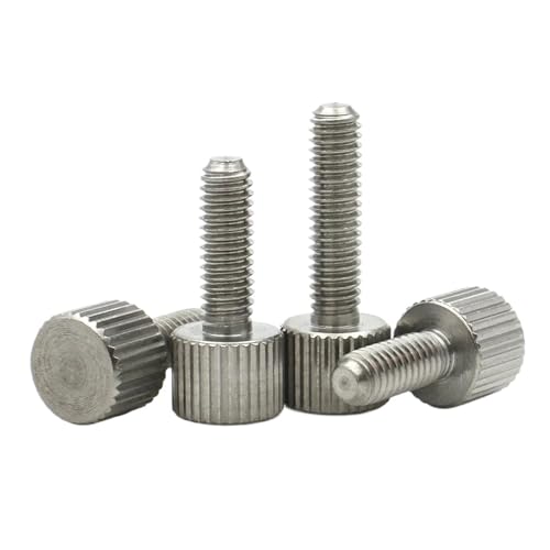 1/2/5pcs M2 M2.5 M3 M4 M5 M6 M8 304 Stainless Steel Knurled Head Thumb Bolt(12mm,M8 (1pc))