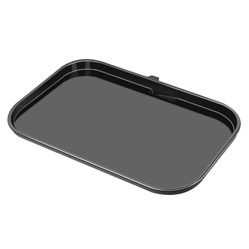 GFTIME Cast Iron Grill Plate for Ninja Woodfire Pro XL OG800 and OG900 Series (OG850/OG901) Outdoor Flat Grill Plate with Oil Vent Ceramic Coating Insert Black