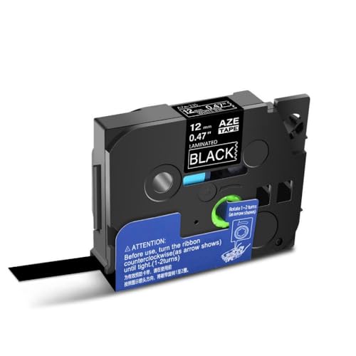 �v�����^�[�̃��x���e�[�v6mm 9mm 12mm 18mm 24mm TZ 131 231 431 531 631 731���{��(White on Black)