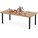 COSTWAY Gartentisch Holz mit Schirmloch, 200x100 cm