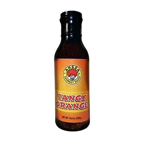 Tangy Orange Sauce - Cooking or Marinade - Goes Great on Chicken, Dim Sum, Egg Rolls, Chicken Strips, Ribs, Shrimp & More (1 Bottle) (No High Fructose Corn Syrup)