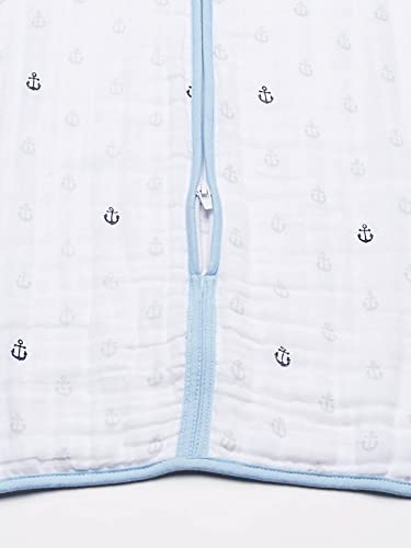 Image of Hudson Baby Unisex Baby Muslin Cotton Sleeveless Wearable Sleeping Bag, Sack, Blanket, Anchor, 0-6 Months