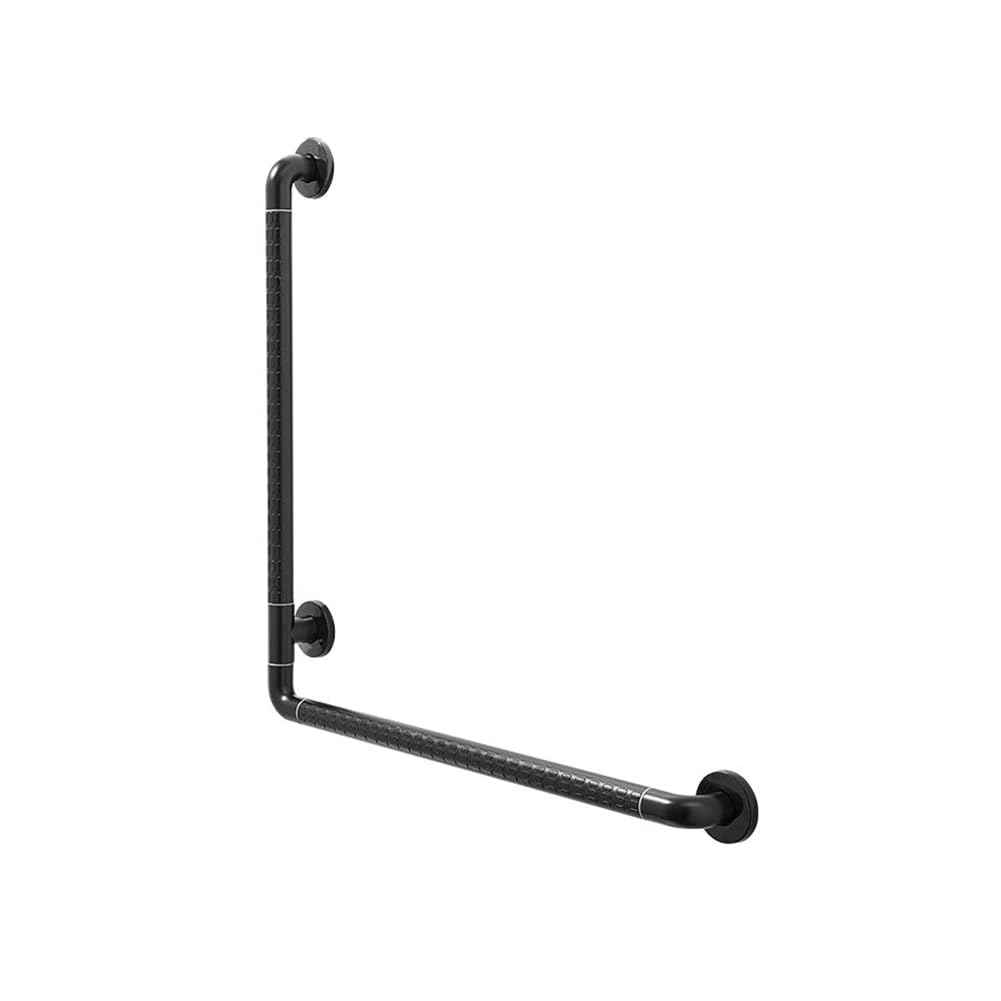 asidero de ducha, Barras de seguridad for el baño Ángulo de 90 grados Barra de apoyo for ducha negra con anillo iluminado Barra de apoyo for inodoro de acero inoxidable con acabado chapado en plástico