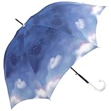 クラックス CRUX 長傘 58cm UVカット99.9%以上 遮光率99.99% ワンタッチ ジャンプ傘 日傘 レディース 晴雨兼用 婦人 ナイト ミルキートーン SKY rainbow drop