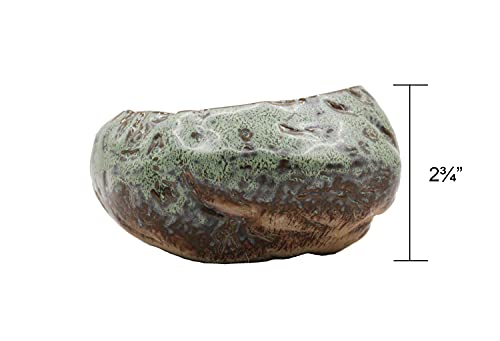 Premium Shallow Succulent Planter Pot, Ceramic With Decorative Patina Glaze, Kitchen, Living Room, And Home Decor #TOP2