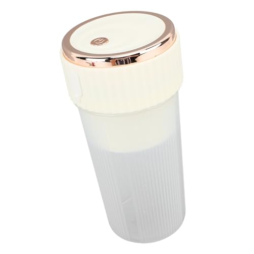 Sonew Elegante Batidora Recargable por USB de 300 Ml, Color Beige con Cuchillas 3D para Zumos y Batidos