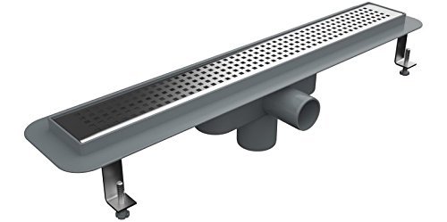 Preisvergleich Produktbild 1000 mm Duschrinne mit Design-Edelstahlrost "Square" (304)