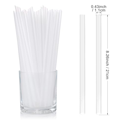 50 pitillos desechables jumbo transparentes 20.99 cm miniatura 2