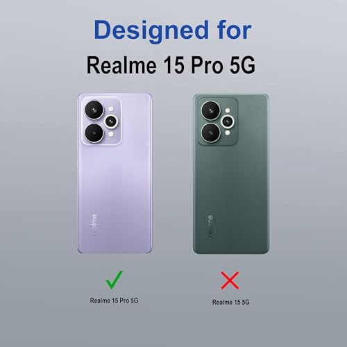 Image of amazon basics Back Case Cover for Realme 15 Pro 5G | MagSafe Case with Built-in Metal Ring | Supports MagSafe Charger, Wallet & Car Mount | Shockproof Hybrid PC + TPU | Blue