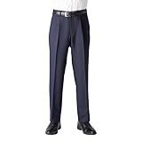 [HAWARD] スラックス メンズ 裾上げ済み ビジネス 洗える DRY ツータック 無地 春 夏 秋 (JP, ウエスト& 股下, 94, 73, ネイビー)