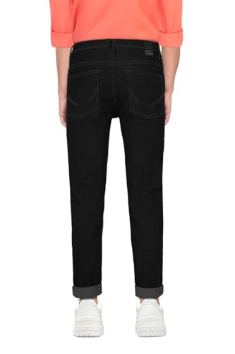 Image of Allen Solly Boys' Skinny Fit Jeans | Slim Denim Pants | Comfortable All-Day Feel | School & Casual Wear
