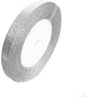 Metallic Glitter Ribbon Silver 12mm Sparkling Tulle Roll Valentine's Birthday Gift Wrapping (25 Yds)