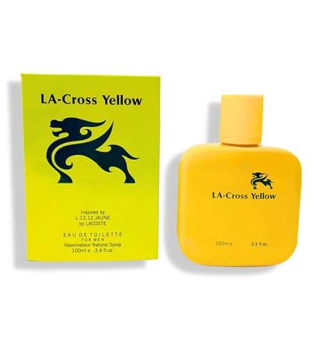 LA- CROSS YELLOW EAU DE TOILETTE 3.4 FL. Oz. Aromatic Fruity fragrance for men.