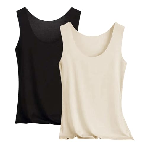 2er Pack Damen Tanktop Sommer Atmungsaktiv Tanktops Nahtlose...