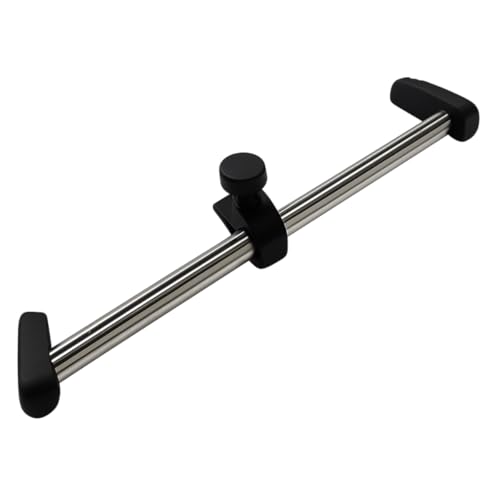 Aparador De Vidro Para Sacada 15cm Aço Inox Preto