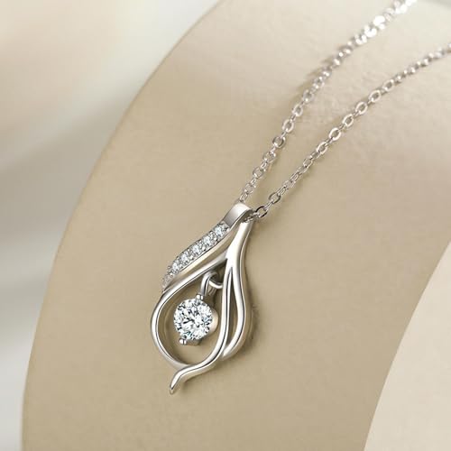 Colgante de plata pura romántico clásico para lucir a diario 3