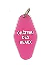 Get Bullish Chateau Des Heaux Motel Style Keychain in Translucent Pink 3.75' x 1.75'