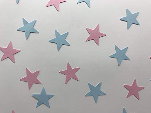 Star Confetti Blue and Pink Star Confetti Twinkle Twinkle Little Star Gender Reveal Star Gender Reveal Party Decor Star Baby