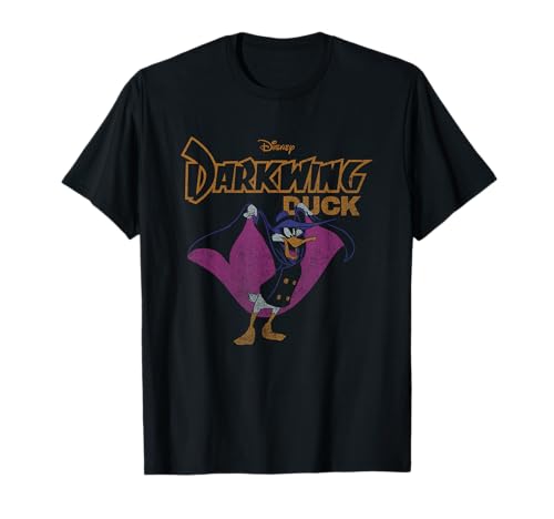 Disney Darkwing Duck Iconic Retro Distressed Big Chest Logo T-Shirt