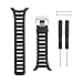 SENCATO Watch Band Compatible with Suunto T1 T1C T3 T3C T3D T4C T4D, Soft Rubber Replacement Watch Strap for Suunto T Series Smart Watch, Black