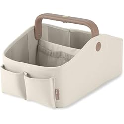 1 of Skip Hop Diaper Caddy Organizer with Touch Sensor Night Light Nursery Style Oat
