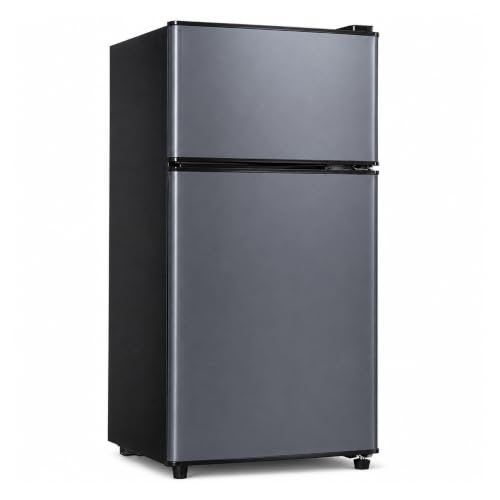 Image of WINRIZZ 3.2 Cu.Ft Mini Fridge with Freezer, 2-Door Compact Refrigerator for Dorm/Office/Bedroom, Energy Efficient & Quiet, Blue