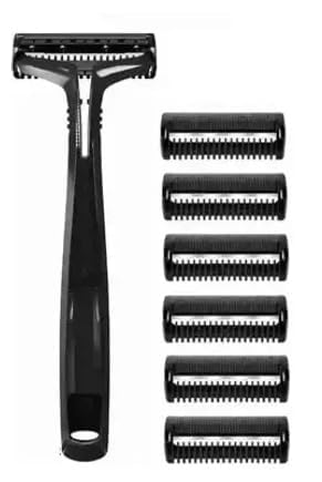alku G Guard Shaving Razor for Men | Super Value Pack with upto 6 month of shaving | Safety comb and flexible head for a safe shave (1 Razor with 6 Cartridges blades)