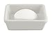 White Porcelain Soap Dish with Wooden Grate