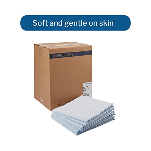 mckesson drape sheets 50 count disposable stretcher sheet for bed massage exam medical tissuepoly latex-free 40 x 90 in blue