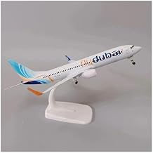 Scale Aircraft 20cm for Dubai Airlines B737 Diecast Alloy Metal Airplane Model Dubai Boeing 737-800 Collectible Aircraft Suitable for Display