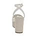 Guess Women's Tanveey Wedge Sandal, White 140, 8