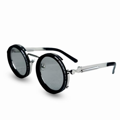Image of Adjustable Shades Glasses Tint Rounded Polarized Uv400 Lenses Nd Filter Sunglasses 1-9 Gears Beach Eyewear Unisex