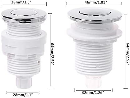 28mm/32mm Push Air Switch Button for Bathtub Spa Waste Garbage Disposal Switch 1Pcs (Color : 32mm)