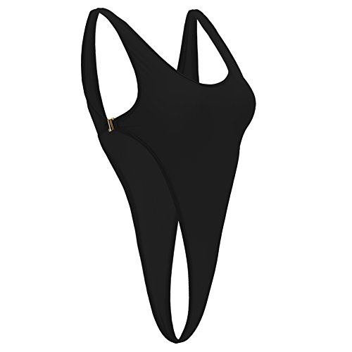 Damen Transparent Bodys Ärmellos Stringbody Rückenfreis Bodysuit...