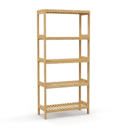 Bamboo Shelf,Bamboo Shelf Stand Utility Storage Shelf Multifuncti...