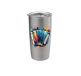 Questo fisarmonicista dal design colorato con fisarmonica Splash art è perfetto per un fisarmonicista che ama suonare uno strumento a fisarmonica.