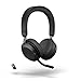 Jabra Evolve2 75 PC Wireless Headset with Charging Stand and 8-Mic Technology - Dual Foam Stereo Headphones with Advanced Active Noise Cancelling, USB-A Bluetooth Adapter and MS Compatibility - Black