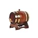HWhome Barril De Envejecimiento De Roble, Dispensador De Whisky De 3L / 5L / 10L con Soporte De Roble Adecuado For Almacenar Cerveza Whisky Sidra Vino Ven con Un Botellero(Botellero Gratis)(Size:10L)