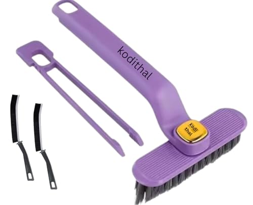 Image of Multi-Function Bathroom Cleaning Brush, Kitchen Cleaning & Tiles Cleaning Brush, Hard Bristle Rotating Crevice Gap Cleaning Brushes for Bathroom, Floor Cleaner Brush (Multi Colour)