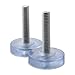 Caishun 10PCS M6x24mm Silver Furniture Leg Leveller Transparent Table Leg Sliding Levelling Pads Furniture Foot Screw Fixing Levelling Tool for Table Sofa Legs Floor Protector
