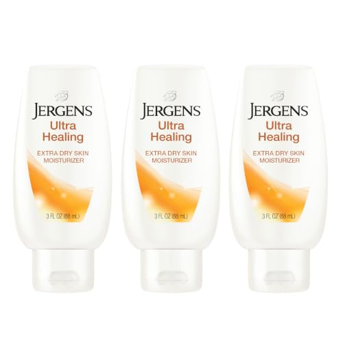 Image of Jergens Ultra Healing Dry Skin Moisturizer, 3 Ounce Travel Lotion, 3-pack, for Absorption into Extra Dry Skin, with HYDRALUCENCE blend, Vitamins C, E, and B5