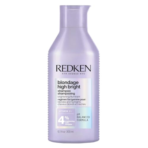 REDKEN - Shampoing Éclat - Nettoie La Fibre & Illumine - Enrichi À La Vitamine C, Émolients & Protéines De Blé - Cheveux Blonds Ternes - Blondage High...