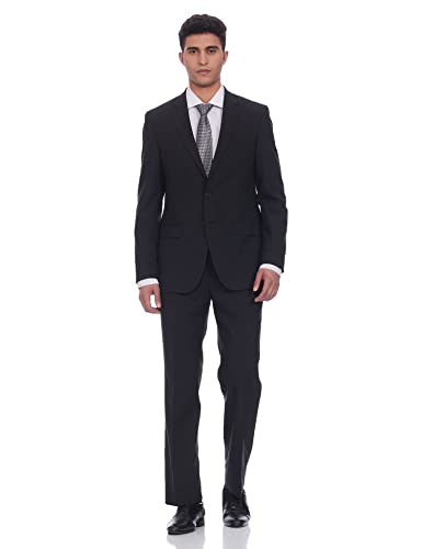 Image of Raymond Cotton Blend Men's Full Sleeve Contemporary FIT Dark Brown Formal Suit