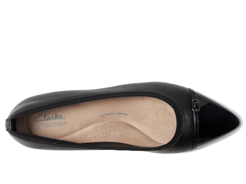Clarks Women's Natalyn Dusk Pointed Toe Flats, Black Leather, 8.5 - image 2