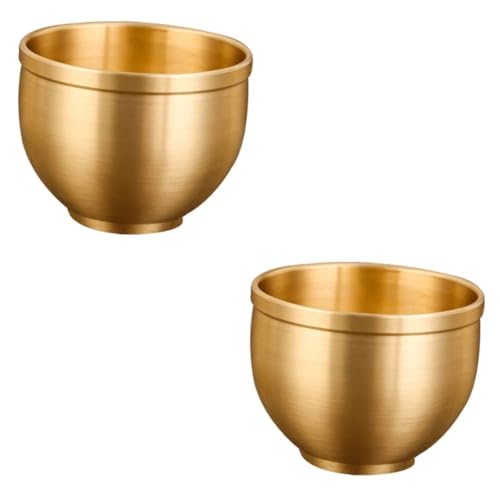 Amosfun 2 Pz bicchiere da cocktail bicchiere di vino delicata coppa per spiriti pirottini bicchieri d'epoca piatti da portata calice di spumante tazza contenitore del vino ottone Golden