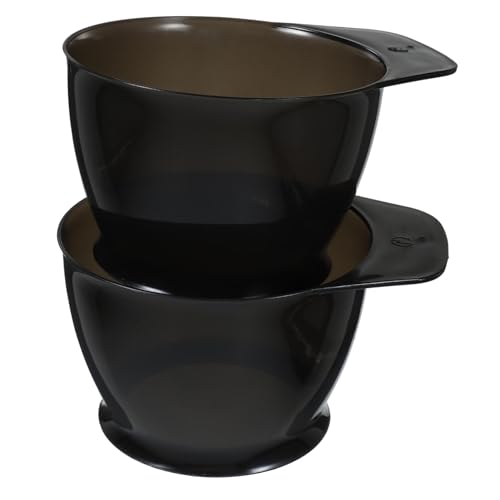 UKCOCO 2pièces Bols De Mélange Plastique Pour Teinture Capillaire Avec Base Antidérapante Et Marques De Mesure Réutilisables Pour Salon Et Maison