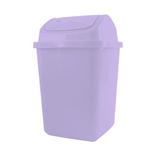 Gem Imports Pastel Lilac Plastic Swing Top Bin