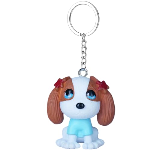 DiJIAOne Cute Dog Keychain Accessories, Cute Puppy Dog Fashion Style Keychains, Lovely Dogs Puppy Charms Keychains for Gifts Party Favors