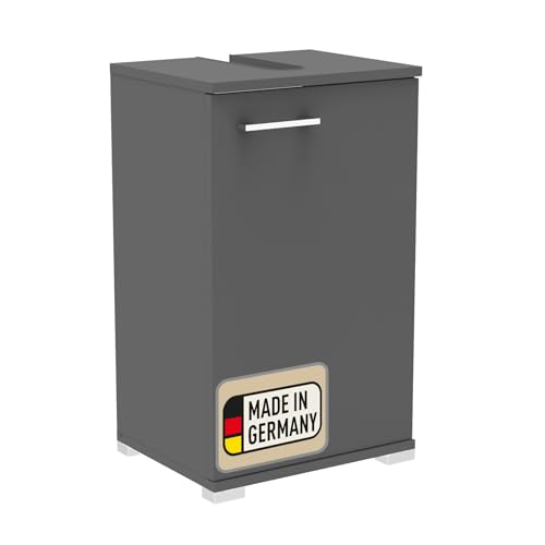 Probus Basic Waschbeckenunterschrank Anthrazit – 40cm, Stilvolles Design & praktischer Stauraum, Türanschlag frei wählbar, Made in Germany