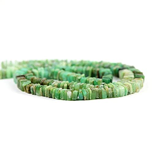 Chrysoprase perles heshi de 4-5 mm pour créer vos bijoux d'été bohèmes aux couleurs de la nature